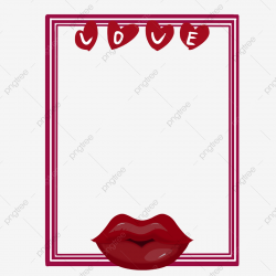 Red Red Lips Border Beautiful Red Lips Border Hand Painted ...