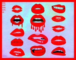 Lips svg file, Lips Clipart, Kiss Clip Art ,Kiss svg, Lips Mark Clip Art,  Lipstick Clipart, SVG, EPS, DXF