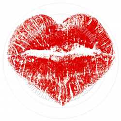 Red Kissing Lips Clip Art | Kiss Lips Lipstick Print Love ...