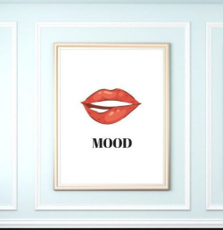 Mood Wall Printable, Mood Poster, Wall Art, Lips, Lips Print ...