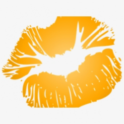 Kiss Clipart Orange - Yellow Lip Kiss #1713682 - Free ...