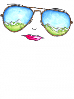 Mountain View Aviator Sunglasses Pop Art Painting Pink Lips Aroon ...