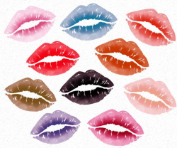 Kiss Lips Clipart, Valentine's Day Clipart, Pink Lips Clip ...
