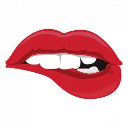 Lips biting expression - Transparent PNG & SVG vector