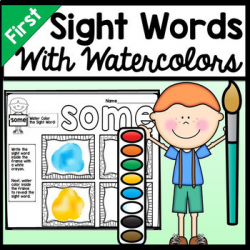First Grade Literacy Centers with Watercolors {41 Words!}