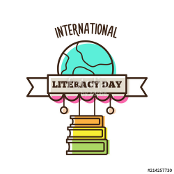 International literacy day. Vector illustration.