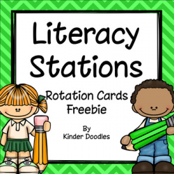 Literacy Station rotation cards freebie