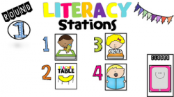 Literacy Center Rotation Powerpoint-4 rotations