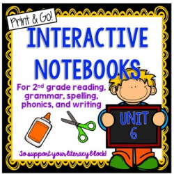 Second Grade Interactive Notebook Unit 6 {5 SETS} Phonics, Reading, Grammar