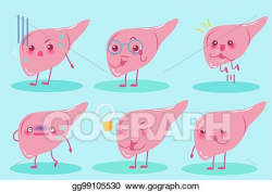 Vector Art - Cute cartoon liver. EPS clipart gg99105530 ...