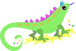 A Brightly Colored Lizard - Royalty Free Clipart Picture
