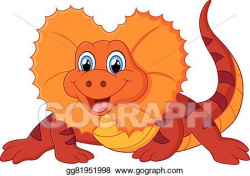 EPS Vector - Illustration of red lizard. Stock Clipart ...