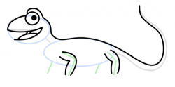 Draw a Cartoon Lizard