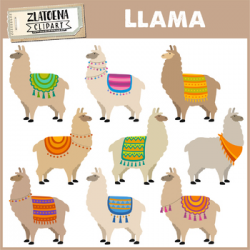 Llama Clip Art Llama clipart Alpaca clipart Cute Llamas clip art