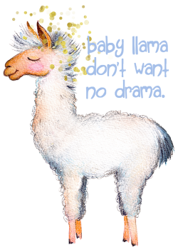 Baby Llama Don't Want No Drama Duvet Cover for Sale by Tina Lavoie