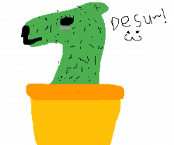 Pixilart - llama cactus by Demonlover999