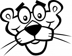 28+ Collection of Pink Panther Clipart Black And White | High ...