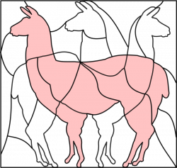 Clipart - puzzle picture llama