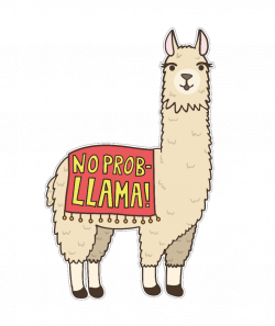 sticker llama - Sticker by Parthiv Ghosh