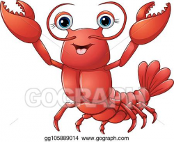 EPS Vector - Cute lobster cartoon. Stock Clipart ...