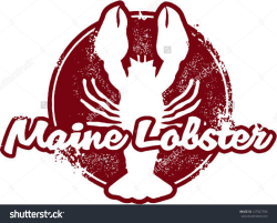 Vintage Maine Lobster Seafood Stamp Stock Vector ...