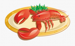 Crab Dish Clip Art Transprent Png Free - Lobster On Plate ...