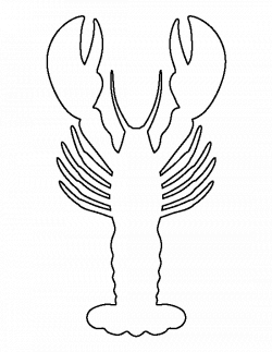 Lobster pattern. Use the printable outline for crafts, creating ste ...
