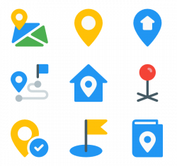 38 flat map icon packs - Vector icon packs - SVG, PSD, PNG, EPS ...