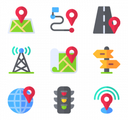 38 flat map icon packs - Vector icon packs - SVG, PSD, PNG, EPS ...