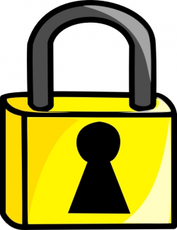 Closed Lock clip art Free vector in Open office drawing svg ...