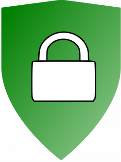 Clipart - secured locked shield