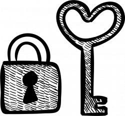 Heart Shaped Key And Padlock Svg Png Icon Free Download (#34648 ...