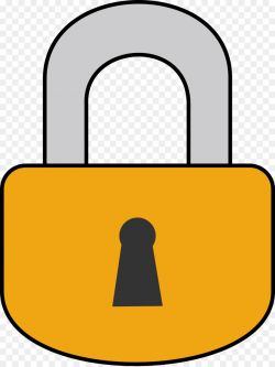 Yellow Background clipart - Lock, transparent clip art
