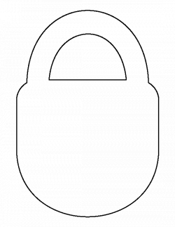 Padlock pattern. Use the printable outline for crafts, creating ...