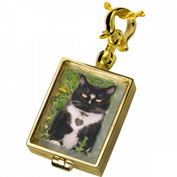 Wholesale Pet Cremation Jewelry: Victorian Glass Rectangle Locket