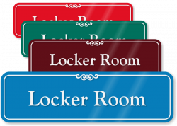 Locker Room Signs - Men and Women Locker Room Signs