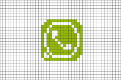 WhatsApp Messenger Logo Pixel Art | Pinterest