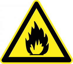 Clipart - Fire Hazard Warning Sign