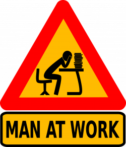 Clipart - Man at intellectual work