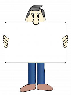 Clipart - Man and Sign