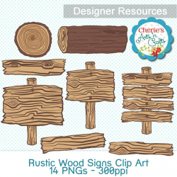 Wood Logs and Signs Clip Art | Fall Clipart | Designer Resources | Digital  Scrapbooking Elements | Rustic Wood Graphics | Rustic Fall Signs