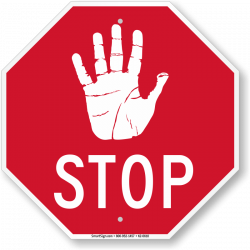 Stop Hand Symbol Images - meaning of text symbols