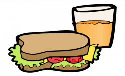 Clipart - Sandwich and Drink