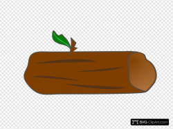 Brown Log With Leaf Clip art, Icon and SVG - SVG Clipart