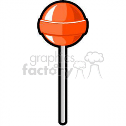 orange lollipop clipart. Royalty-free clipart # 382419