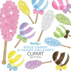 Rock Candy clipart, Heart Lollipop clipart, Candy clip art, Sucker clipart,  Candy Graphics, Lollipop clipart, Sweets clipart, Pastel candy