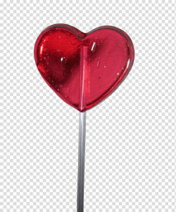 Lollipop s, four pink and red heart candies transparent ...