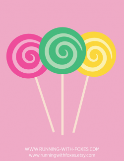 Swirl Lollipops Clip Art | Cute Candy Shop Food Dessert ...