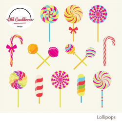 Lollipops clipart, candy vector clipart, sweets clipart, birthday clipart,  sweetness, christmas clipart, christmas gift CL008
