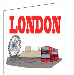 London Red bus card | Character Shop